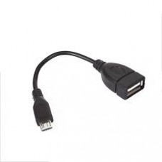 USB OTG адаптер на разъем USB Micro ПВХ провод (черный)