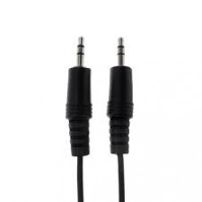 AUX Кабель 3.5mm в прорезиненной оплетке папа-папа 3 метра (черный)